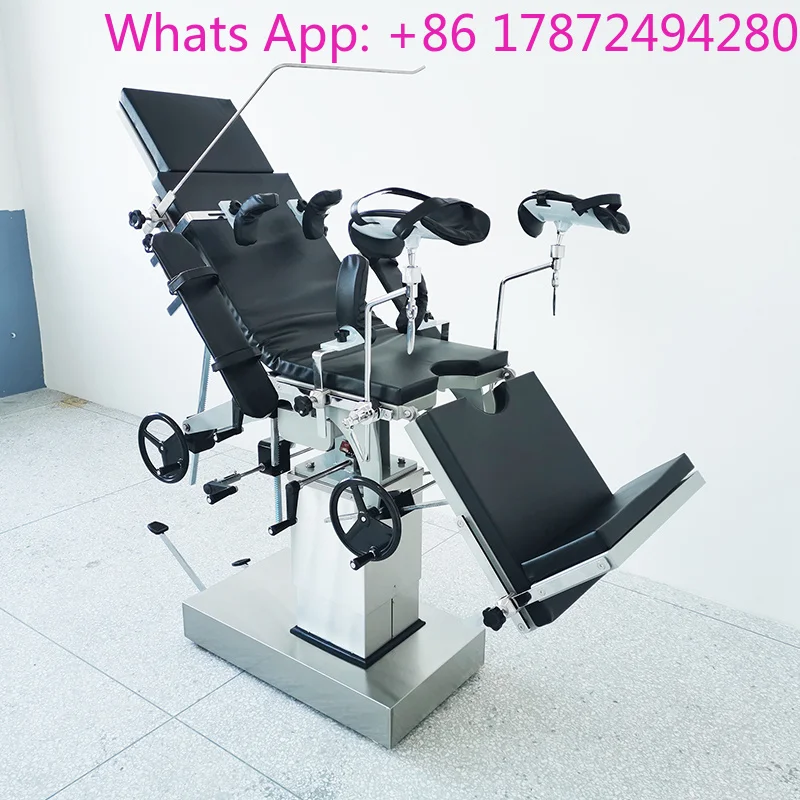 MN-OR006 Hand Crank Hydraulic Obstetric Examination Table Multifunction Gyne Surgery & Childbirth Bed for Clinic