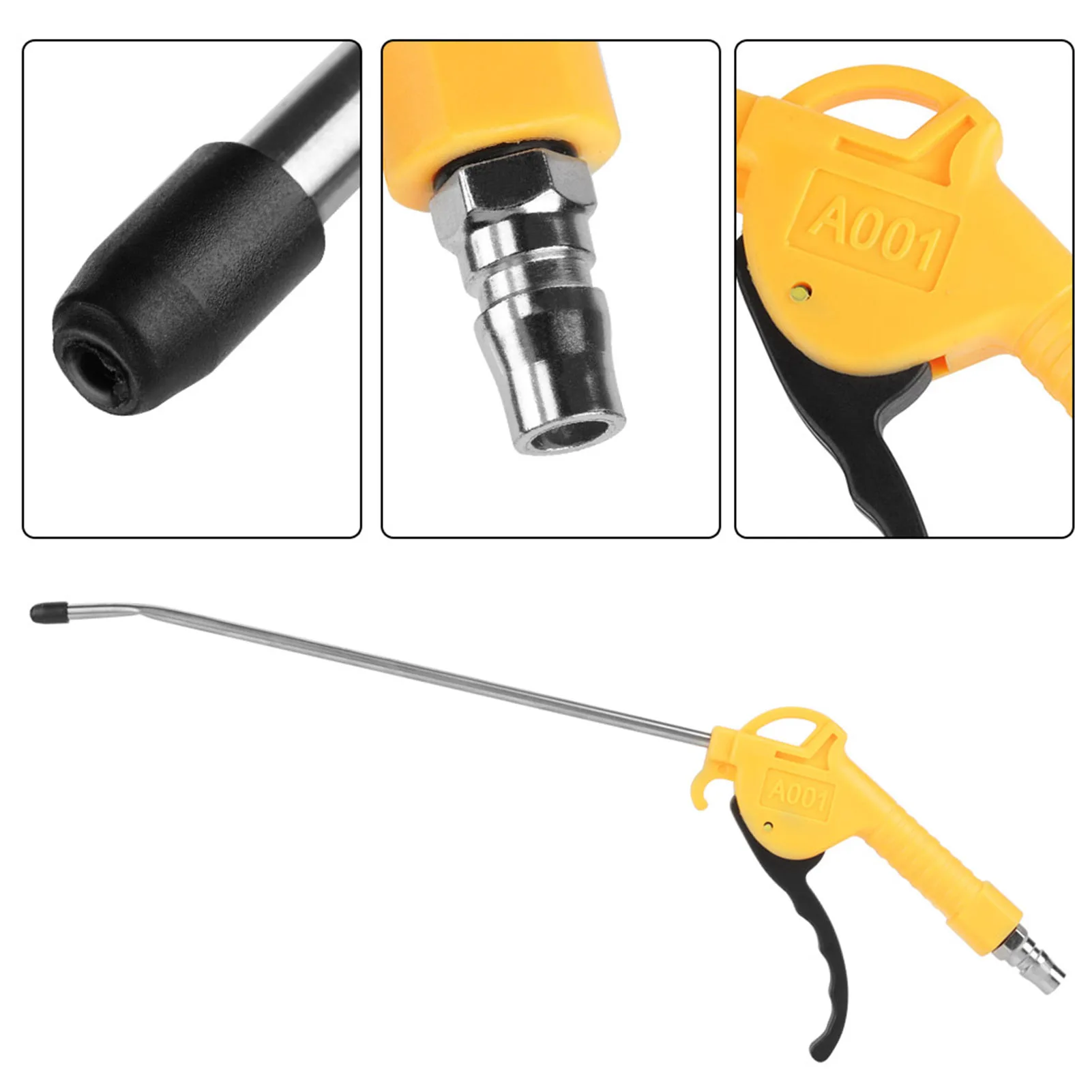 Blow Gun Dust Removing Gun Plastic Air Blow Gun Aluminium Alloy Pneumatic Dust Removing Gun Air Blow Accessory with a Joint