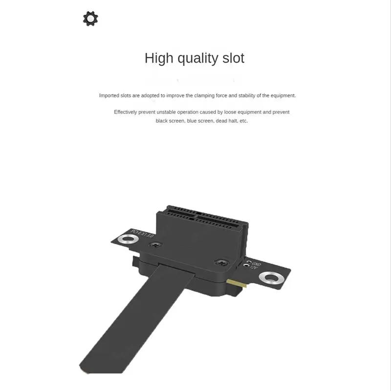 DT1866/PCIE 1X Extension Cable 90 Degree, PCI-Express 3.0 1X Male to Female Riser Cable PCI-E 1X Extender Adapter 10cm