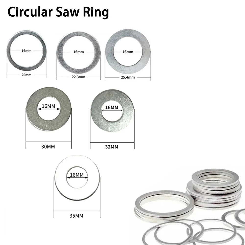 Washer Hole Conversion Shims For Grinder From Different Angle  6pcs/set Circular Saw Blade Reducing Ring Conversion Ring
