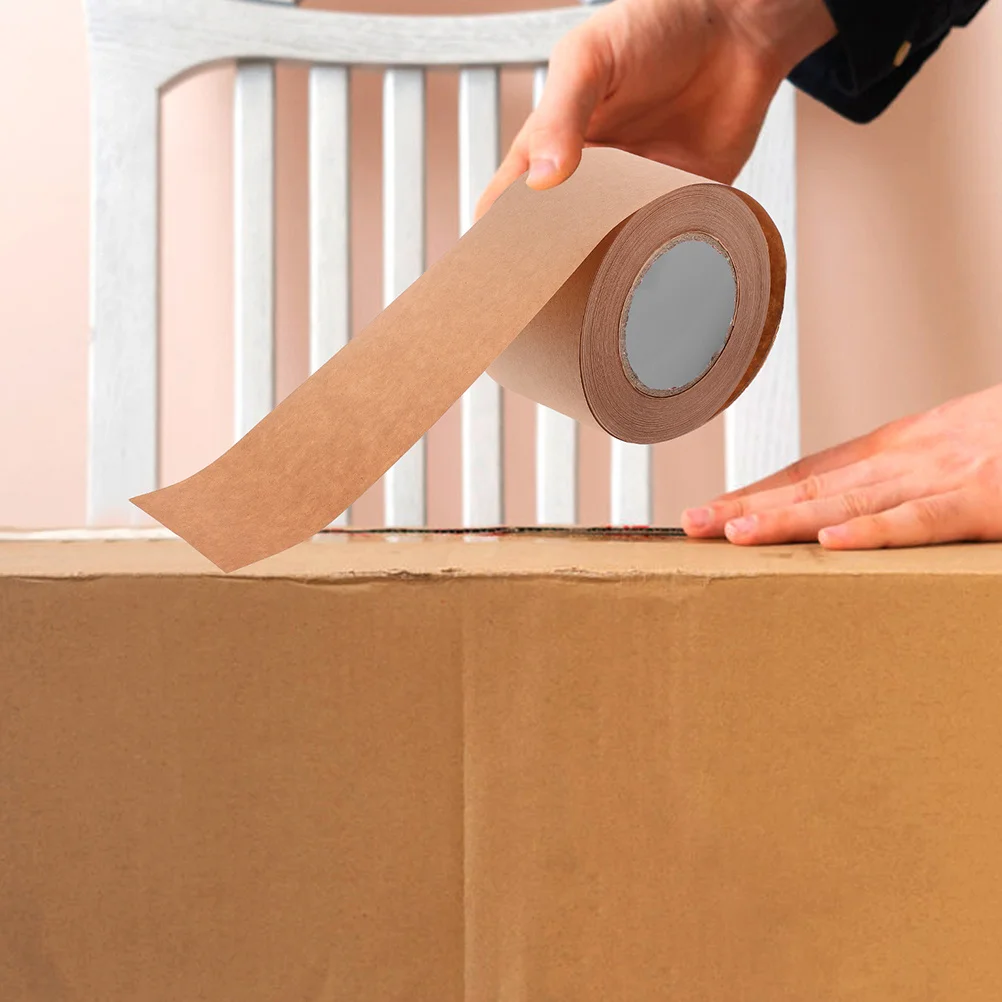 

3 Rolls Kraft Paper Tape Heavy Duty Sealing Writable Multi-Use Packing Tape for Boxes and DIY Packing Paper for Shipping
