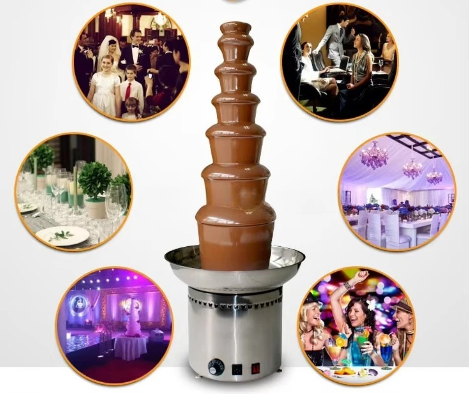 Commercial 7-story mini chocolate fountain for sale