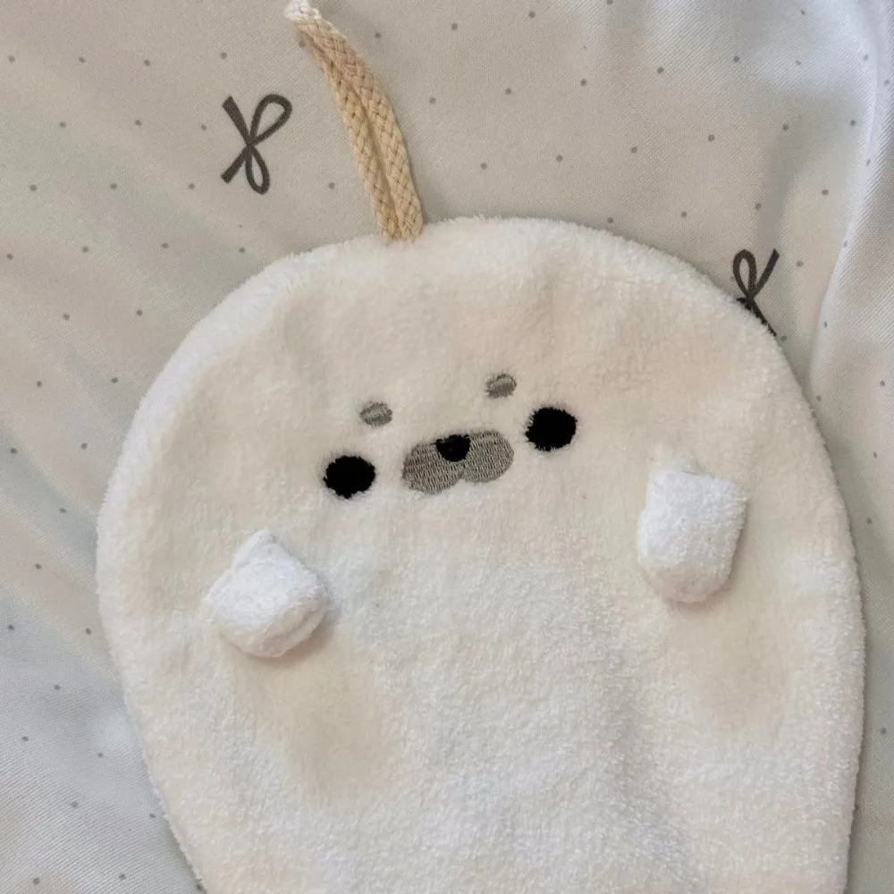 Cartoon Seal Dry Hair Cap Super Absorbent Quick-Drying Hair Drying Cap Coral Fleece Ultra-Thick Hand Wipe Towel