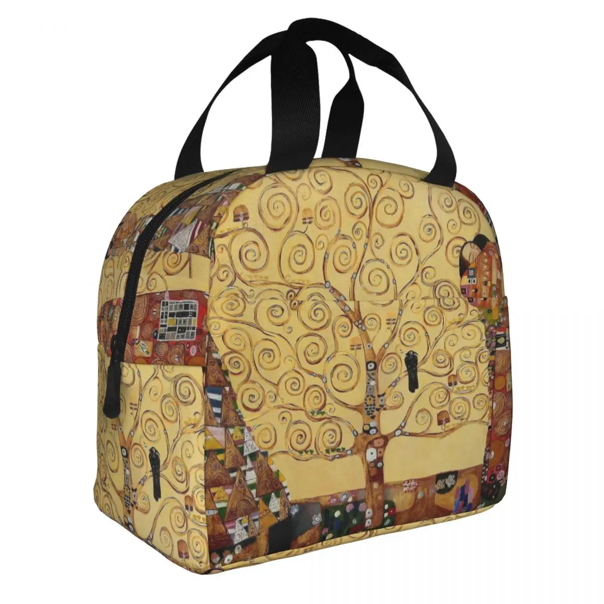 

Gustav Klimt Insulated Lunch Bags Large Tree of Life Stoclet Frieze Lunch Container Thermal Bag Tote Lunch Box Office Outdoor