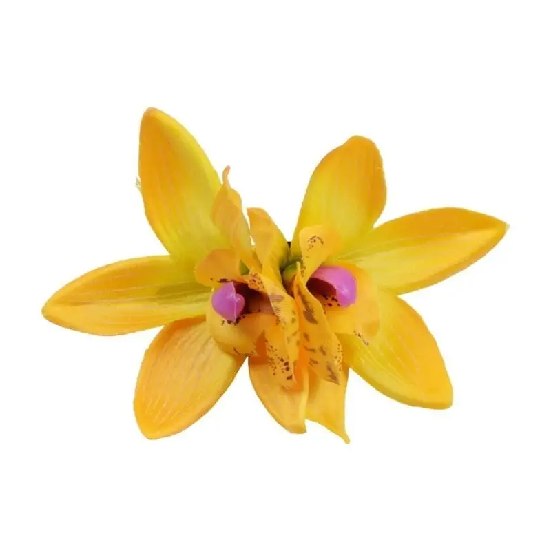 

652F Wedding Side Pin Hairclip Simulation Cymbidium Hairpin Elegant Hair Styling Tool Antislip Girl Hair Ornament