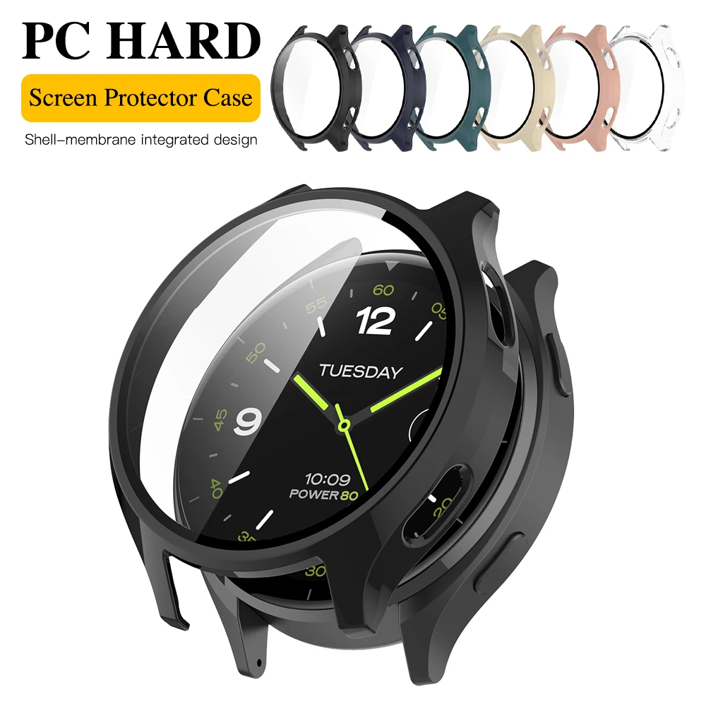 Glass + Case for Xiaomi Mi Watch 2 Accessories PC All-around Bumper Protective Cover + Screen Protector for Xiaomi Watch2