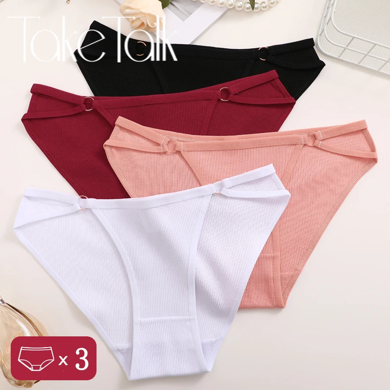 Cotton Briefs Women Solid Color Panties Sexy Low Rise Hook Waist Underwear Female Breathable Lingerie Soft Hollow Out Panties