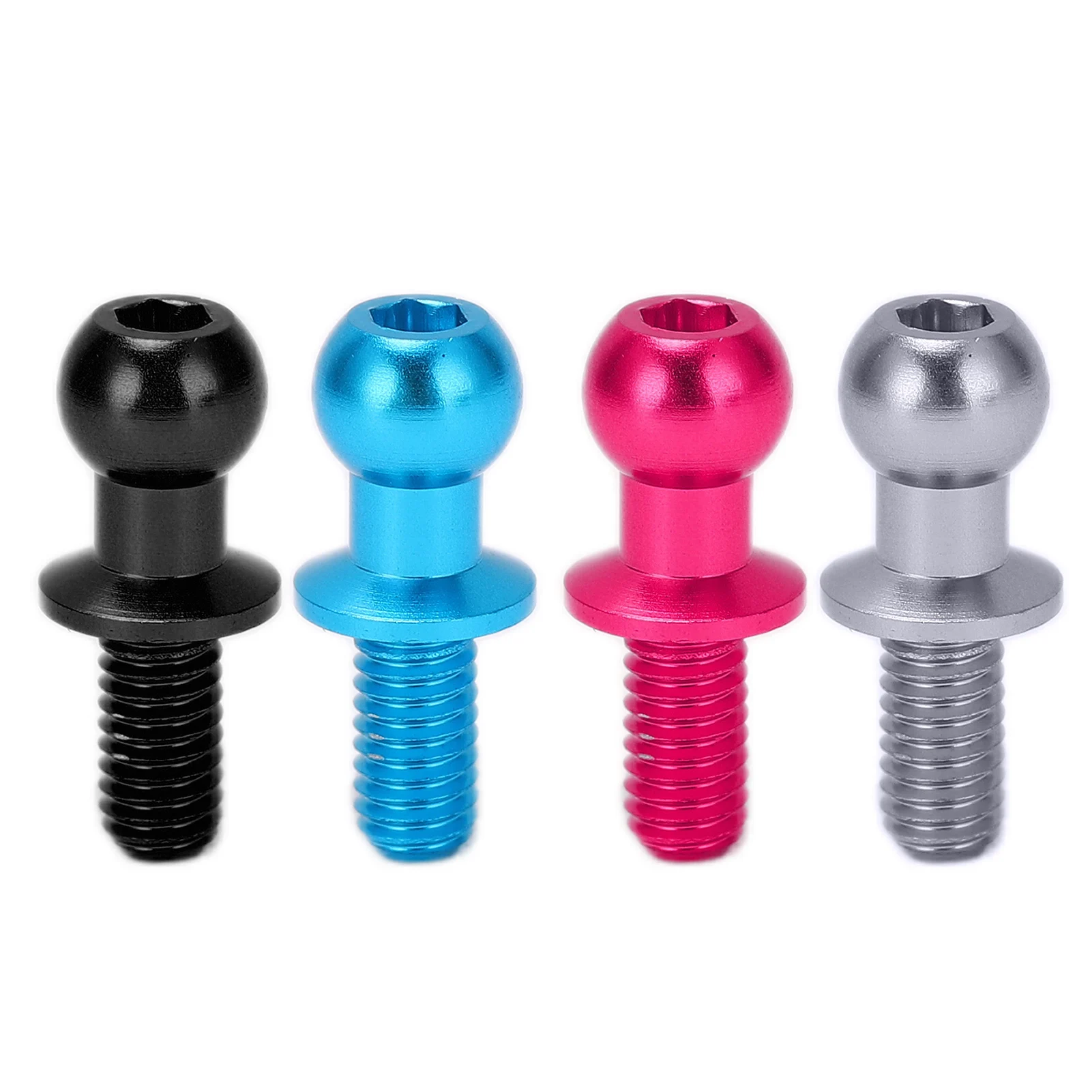 Universal Spare Parts for RC Cars M3 Metal Hex Ball Screw Compatible with Tamiya TT01/02 RC Car Tie Rod Ends and Shock Mounts