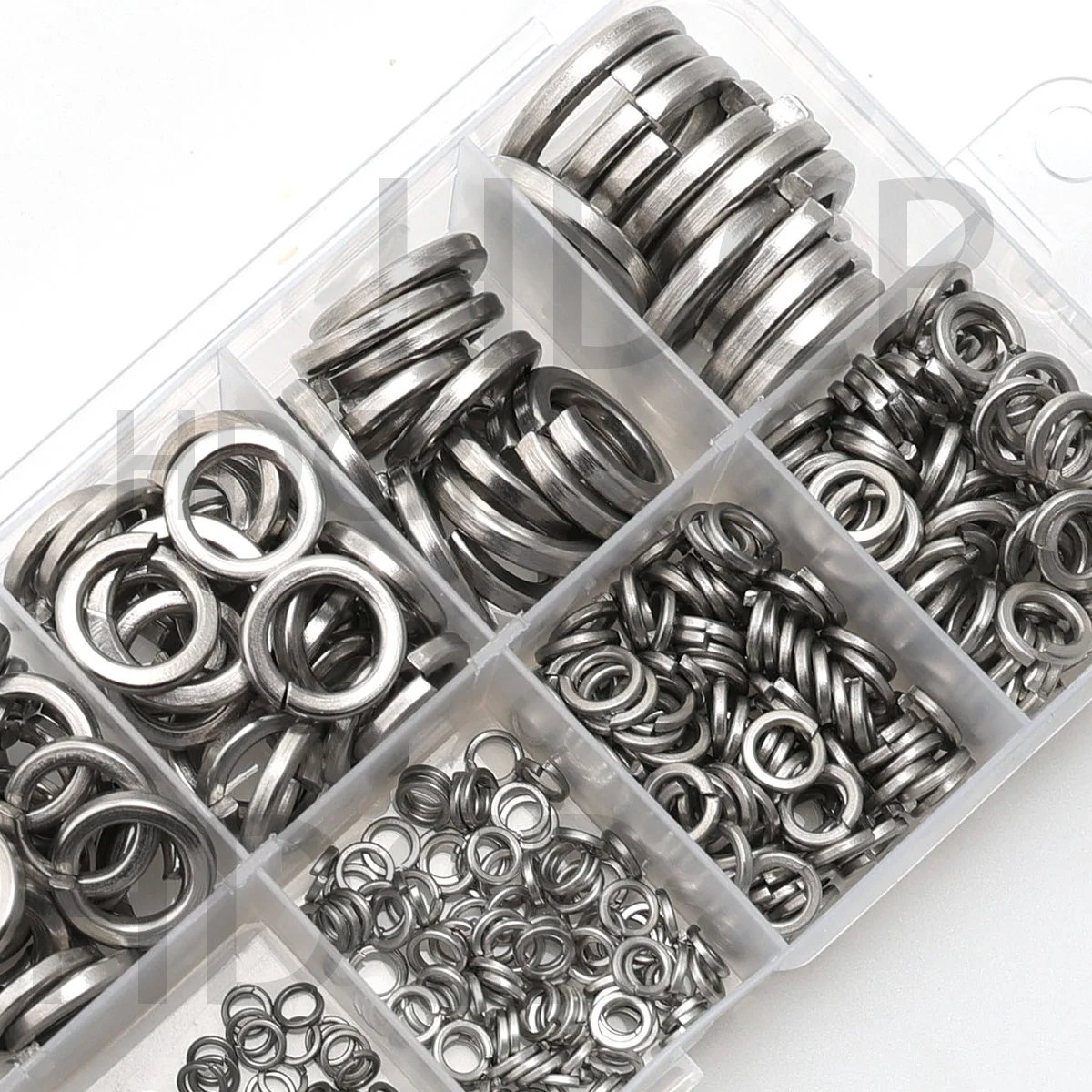 620pcs Stainless Steel Spring Locking Washers, Open Spring Washers M2 M3 M4 M5 M6 M10 M12 Elastic Open Spring Washers