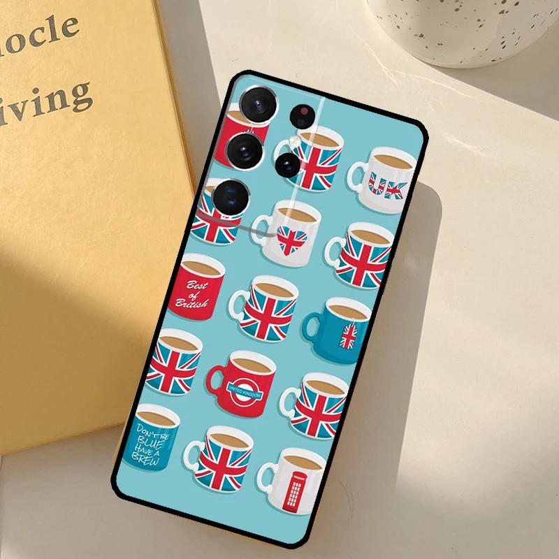 Union Jack British England UK Flag Case For Samsung Galaxy S21 S22 Ultra S20 FE S8 S9 S10 Note 10 Plus Note 20 Ultra Cover