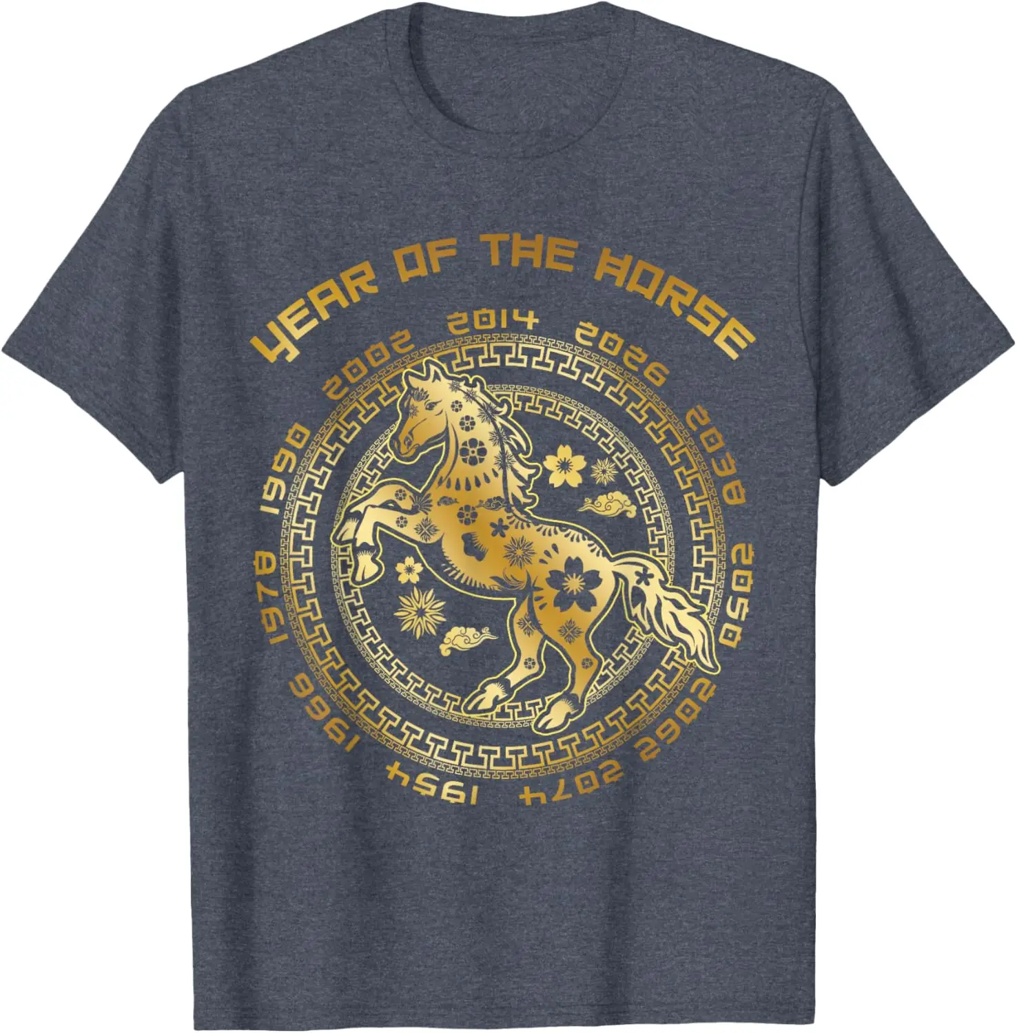 Chinese New Year Gift of The Horse Chinese Zodiac Year 2026 Printed T-shirt Tops HipsterStreet