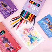 Hunt Witch Girl Group 12-Color Colored Pencils – Perfect Art Stationery Gift for Kids’ Drawing