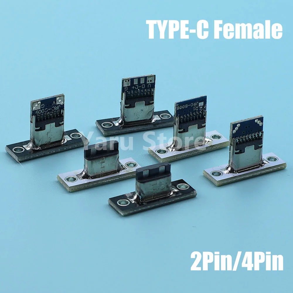 USB3.1TypeC Female socket with fixed board keyboard charging port modification DIY data charging cable welding socket connector