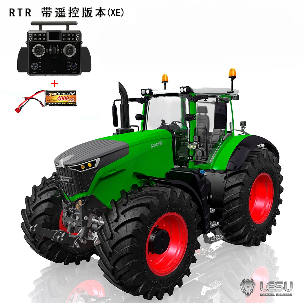 Toy LESU AOUE 1050 4x4 1/14 Metal Hydraulic RC Tractor Car PL18EV Lite XE Radio Updated Light Sound Trucks Vehicle Model for Boy