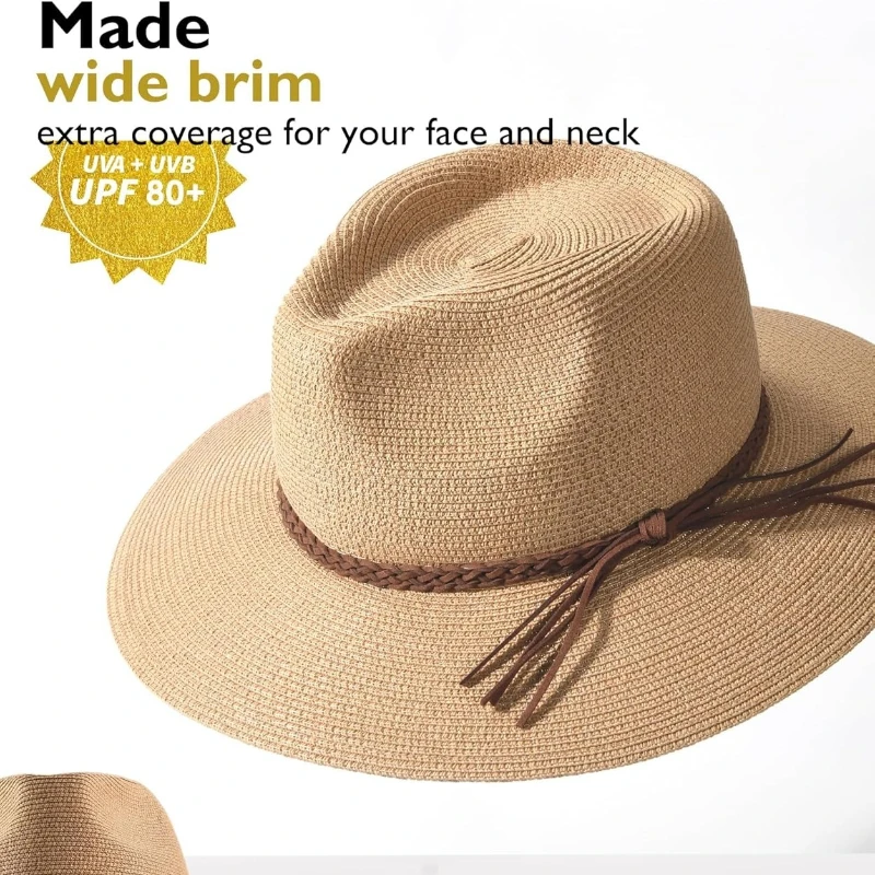 1pc Summer Straw Beach Sun Hat - Hat Floppy Wide recension och pris