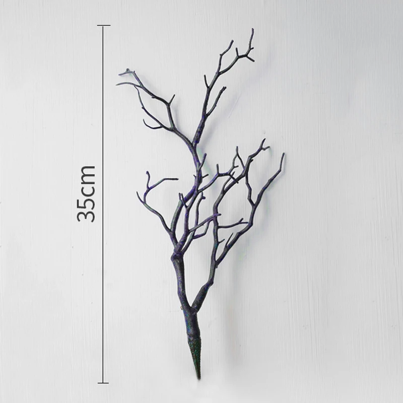 Plastic Branches Artificial Fake Tree Art Simulation Leaf Plant Tree Branch Home Indoor Shop Decoration 35cm Wedding Table Decor