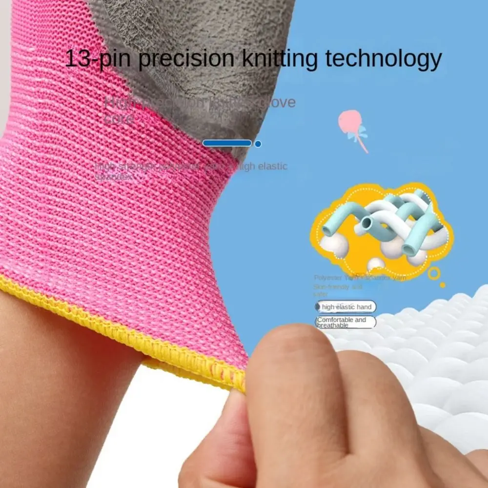 Non-Slip Kid Gardening Gloves Breathable Animal Pattern Garden Work Gloves Collect Seashells Durable Children Protective Glove