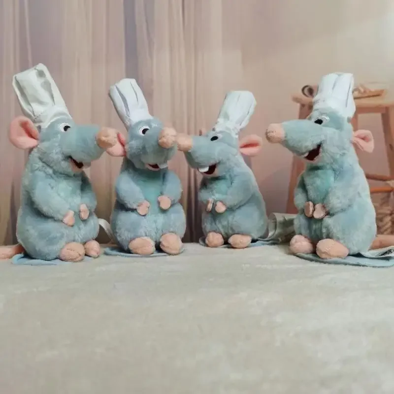 لعبة ديزني بيكسار راتاتوي ريمي شيف القطيفة 15 سم مع مغناطيس، دمية الكتف لتزيين غرفة الأطفال هدية عيد الميلاد وأعياد الميلاد #4