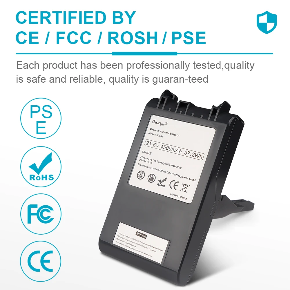 ويتلي 21.6 فولت 4.5Ah V 8 ليثيوم أيون استبدال بطارية ليثيوم لبطاريات دايسون V8 4500 مللي أمبير في الساعة مكنسة كهربائية/بطاريات سوني