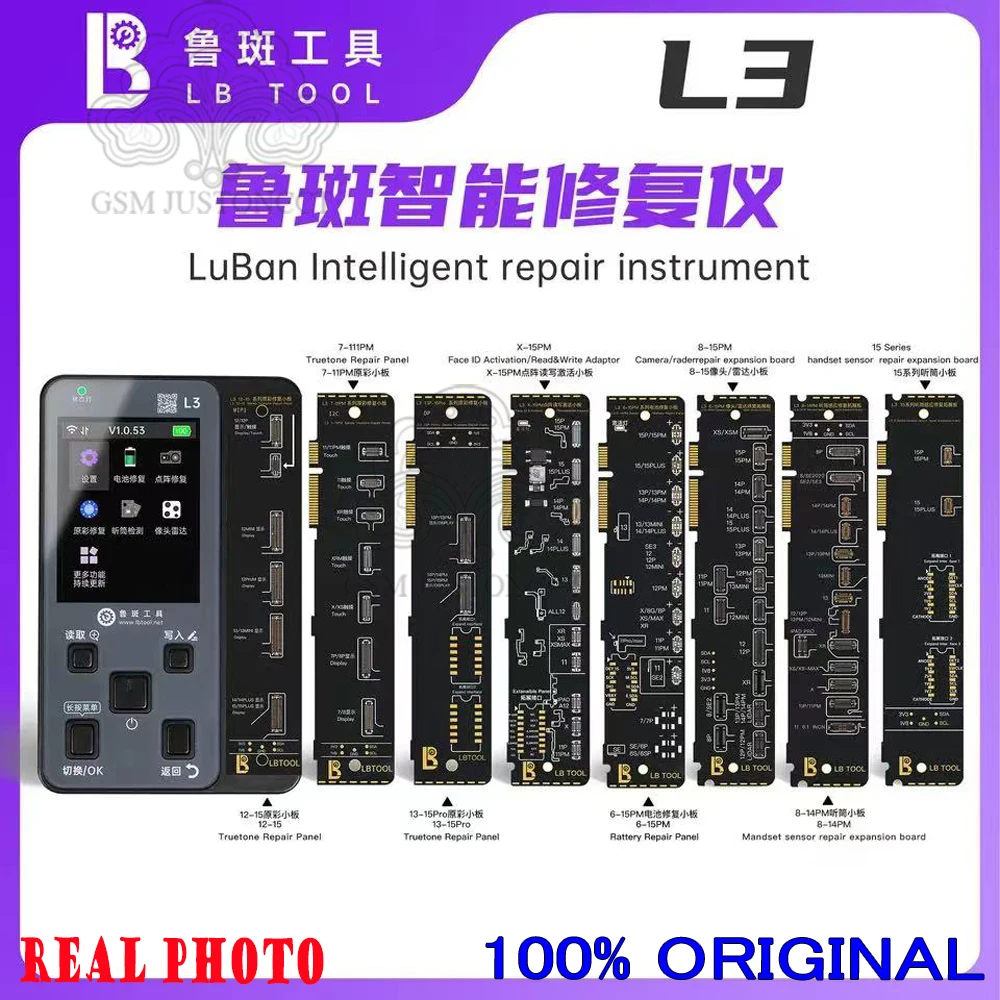 Luban L3 Smart Programmer for Face X/XS/XR Dot Matrix Repair 11 12 13 14 15 Pro Max Face Detection Repair Battery Data Change