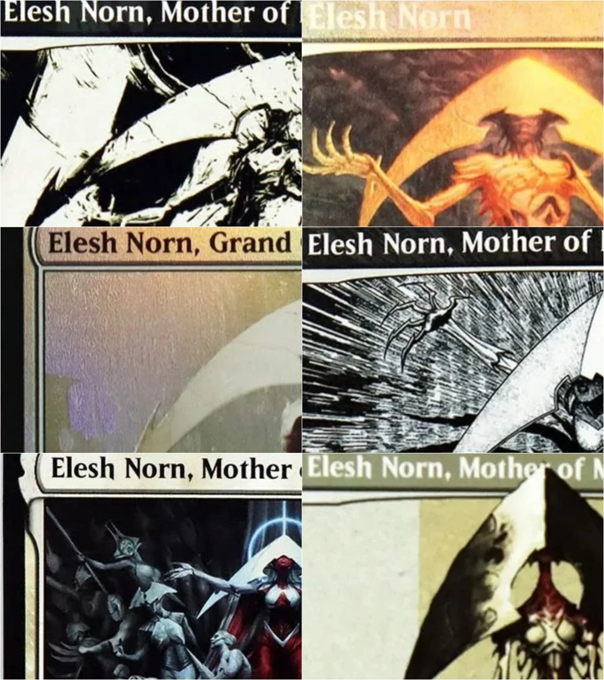 

"Elesh Norn,Mother of Machines/Elesh Norn,Grand Cenobite" TCG Magical Proxy Black Proxy Playing Cards Board Game Trading Cards