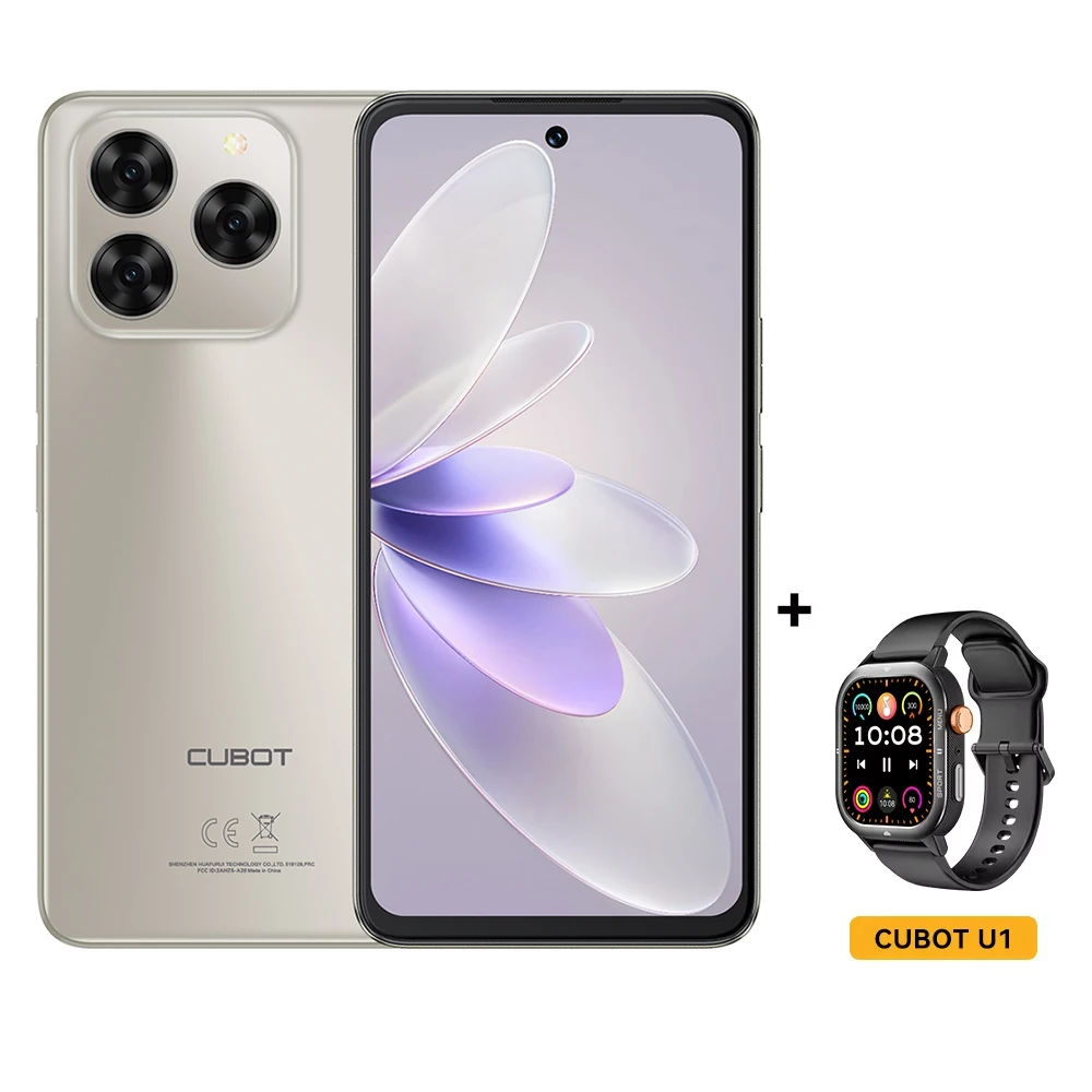 Cubot Note 60-smartphone, Android 15, 7,2-inch 120 Hz-scherm, Octa-core, 16 GB (6 + 10 GB) RAM 128 GB ROM, 48 MP camera, 7000 mAh batterij - afbeelding 1