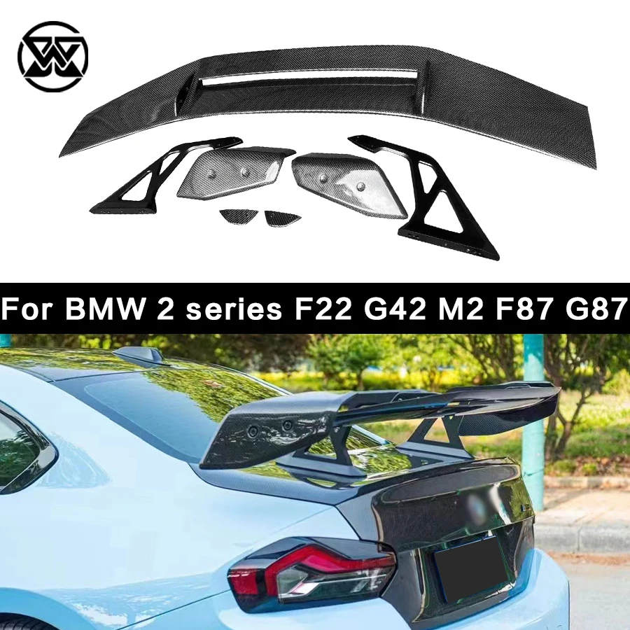 Carbon Fiber Rear Spoiler Tail Wing For BMW 2 series F22 G42 M2 F87 G87 Lip Splitter Trunk Lid Boot Cover Body Kit