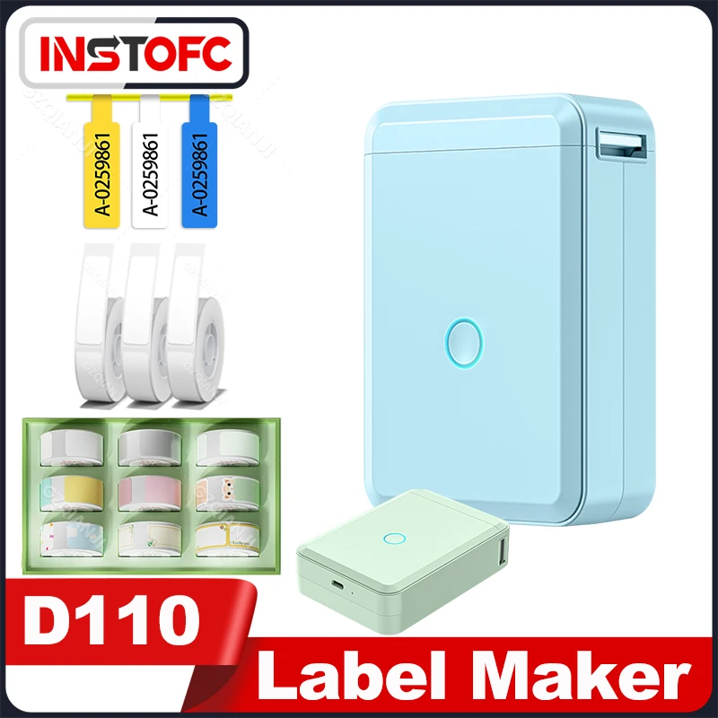 Niimbot D110 Label Maker Machine Met Tape Draagbare Bluetooth Sticker Printer Voor Opslag Kantoor Huis Met Meerdere Sjablonen