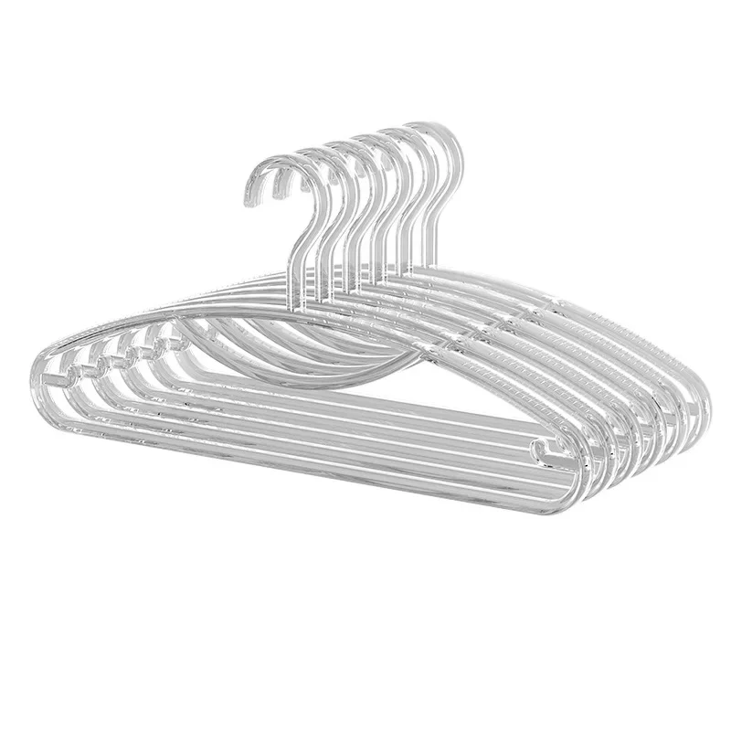10pcs/set Large Clear Acrylic Clothes Racks,Non Slip Coat Hangers,Crystal Suit Hanger for Suit Coat Sweater Jacket Blouse Dress