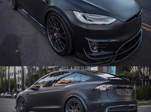 For Model X Upgrade RZ Style Body Kit Front Lip Side Skirt Rear Diffuser Carbon Fiber Hot Sale YICKU High Quality Body Kit