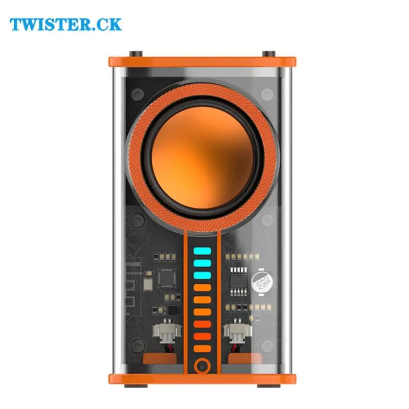 

New Transparent Mecha Wireless Bluetooth Speaker Portable Mini Subwoofer Support 3D Surround Sound TWS Series Audio Loudspeaker