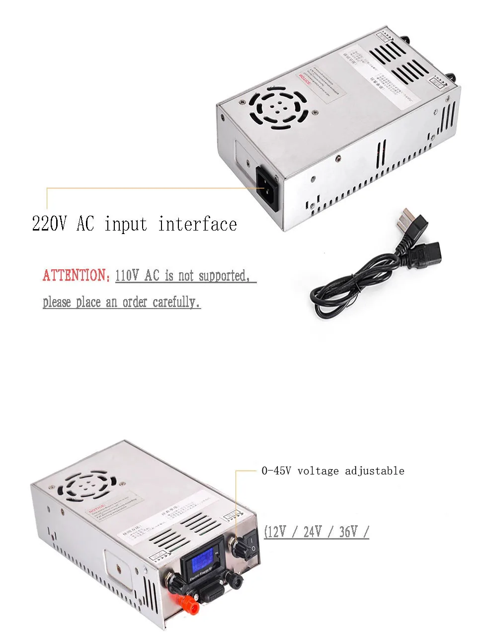 adjustable power supply adapter 700W 0-90V 7A 0-45V 14A output voltage charger Li ion LiFepo4 lead acid faster charger