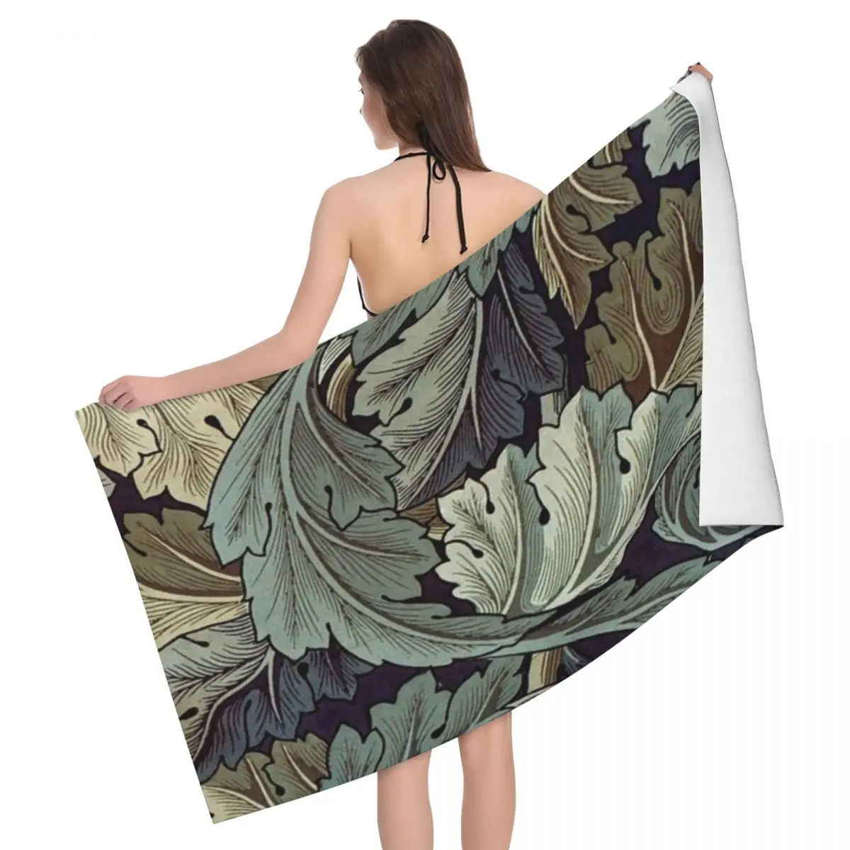 

Acanthus By William Morris Super Soft Microfiber Beach Bath Towel Quick Drying Textile Pattern Shower Sports Towels