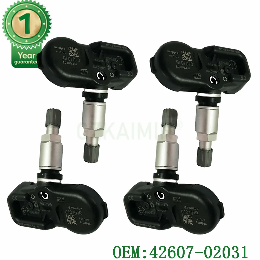 

4 PCS 42607-02030 42607-02031 4260702030 4260702031 TPMS Tire Pressure Monitoring Sensor For Toyota Yaris Auris PMV-C210 PMVC210