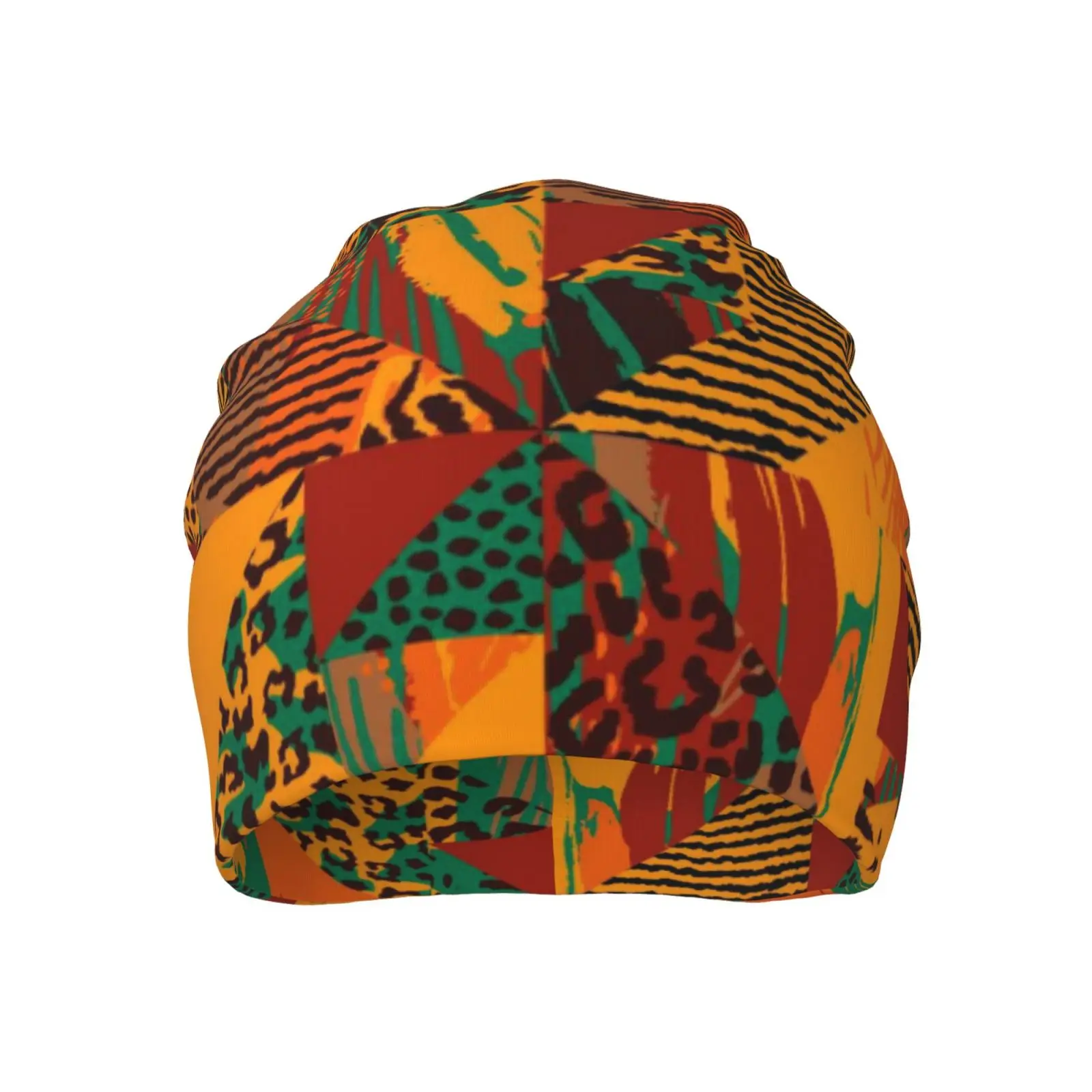 African Ethnic Tribal Art Pattern Knitted Soft Elastic Yarn Cap Loose Fitting Universal Chemotherapy Cap Cancer Headband Gift