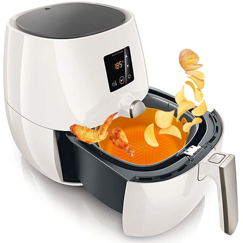 ABLN-1 PCS Reusable Silicone Air Fryer Liner Basket Square Air Fryer Pot Tray For Airfryer Accessories A