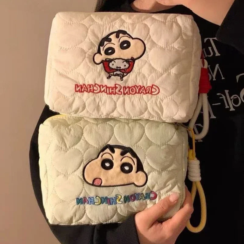 NEW Cute Crayon Shin-chan Makeup Bag - Portable and Large Capacity Cartoon Skin Care Products Storage Bag The best gift 2026