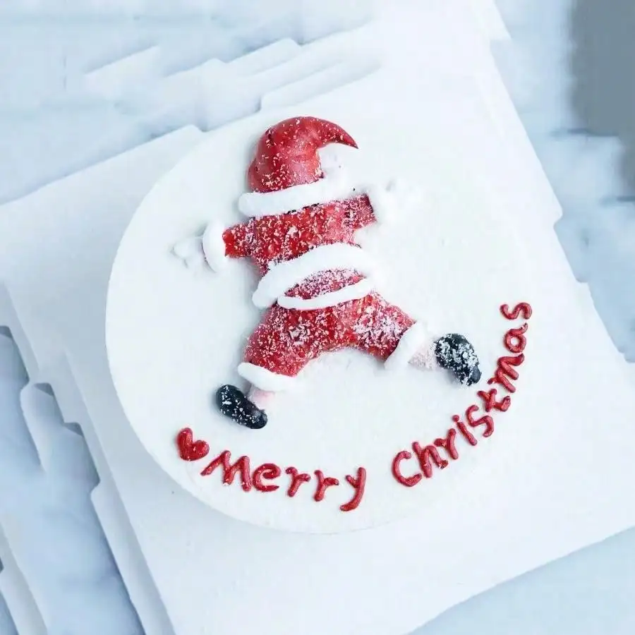 3 teile/satz Weihnachten Kuchen Dekor Cartoon Santa Claus Weihnachten Frohe Weihnachten Party Geschenk Kuchen Topper Dekoration Versorgung ﻿ – Detail 4