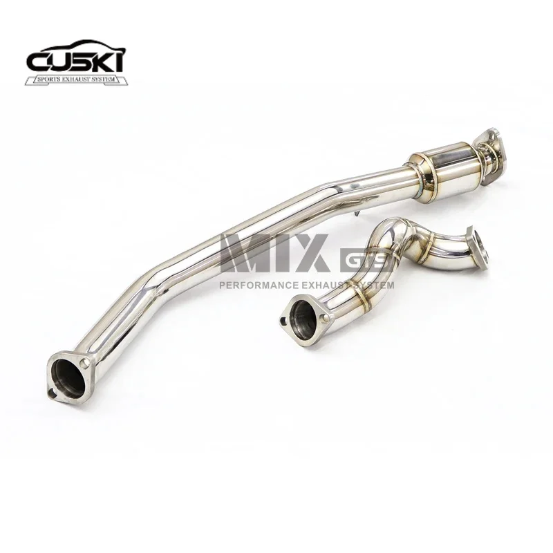 High Flow S-type resonant tube for downpipe suitable for 2012-2020 2.0T Subaru BRZ Toyota 86 quality Stainless Steel car Exhaust