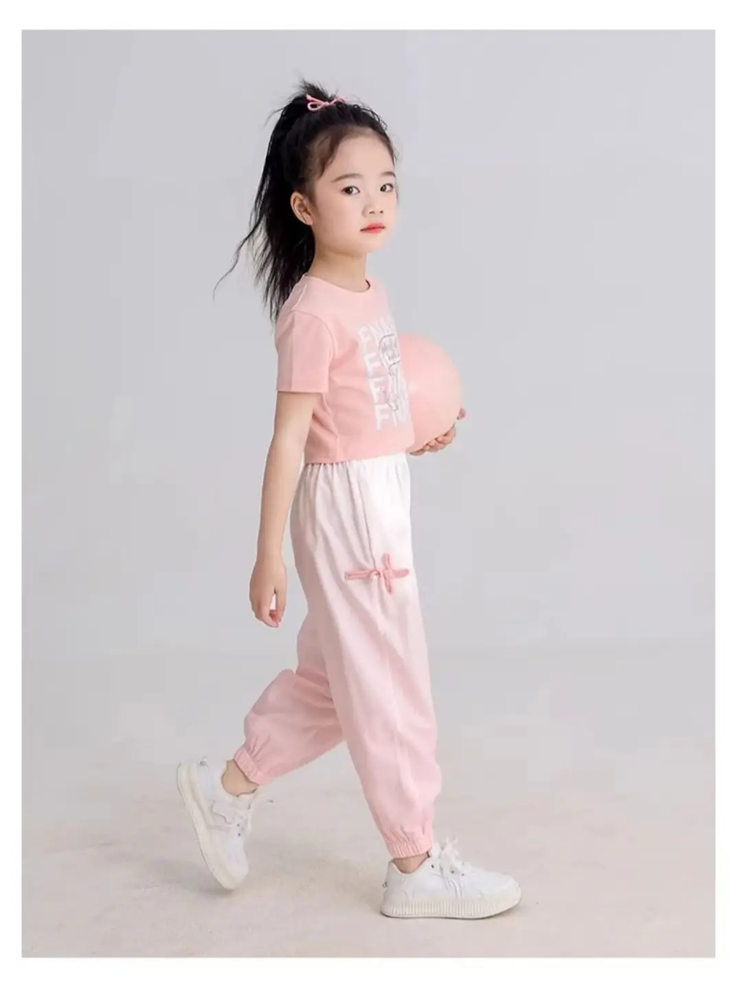 Children Sweet Gradient Color Harem Long Pants Girls Casual Breathable Loose Trousers All-match Pants for Teenager 120-170cm