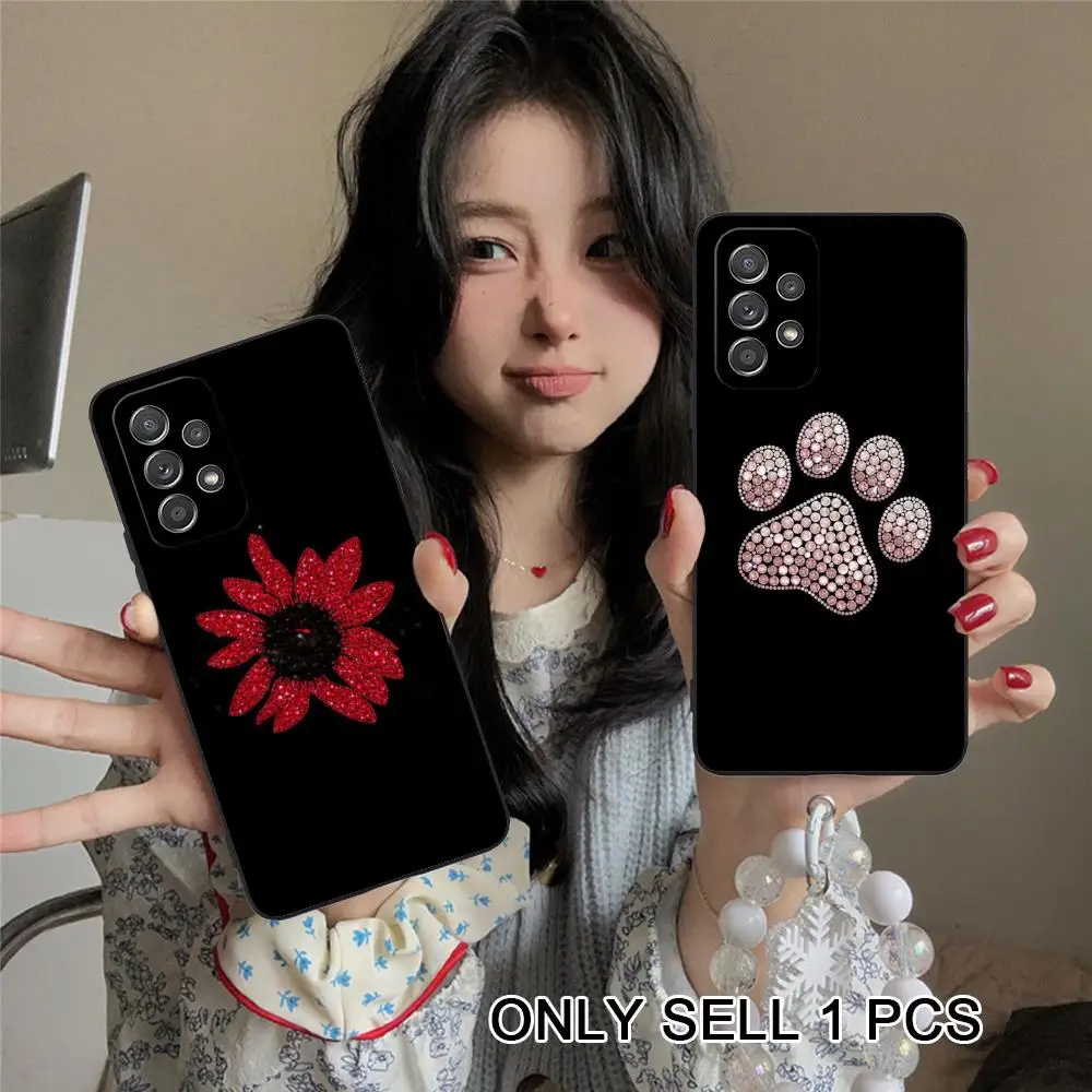Shining Diamond Phone Case for Samsung Galaxy A26 25 24 23 22 21 17 16 15 14 13 12 11 5G Soft TPU Shockproof Cover