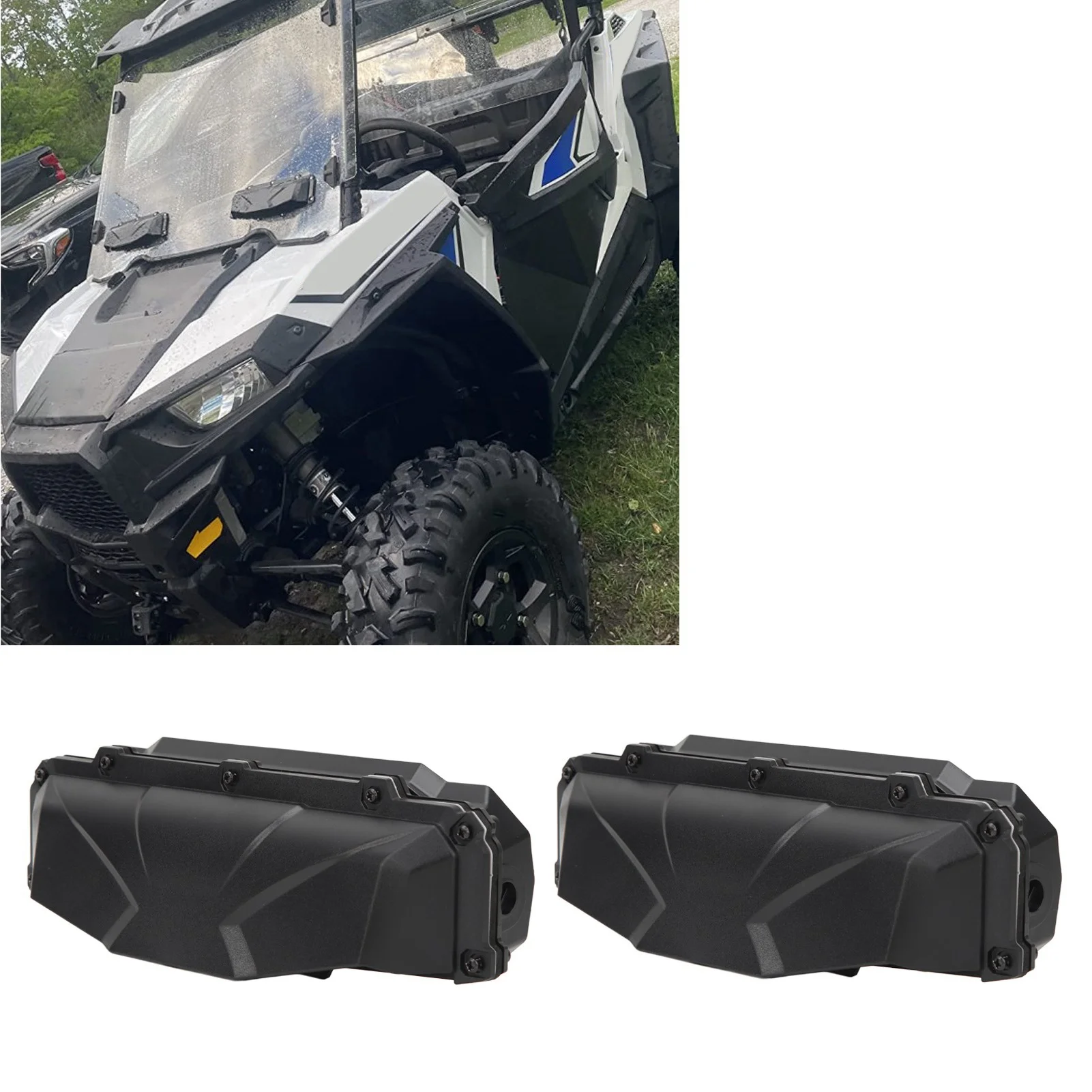 

UTV Windshield Vent Kit Good Sealing Wind Shield Parts with Defogging Vents for Hard Coated Polycarbonate Glass