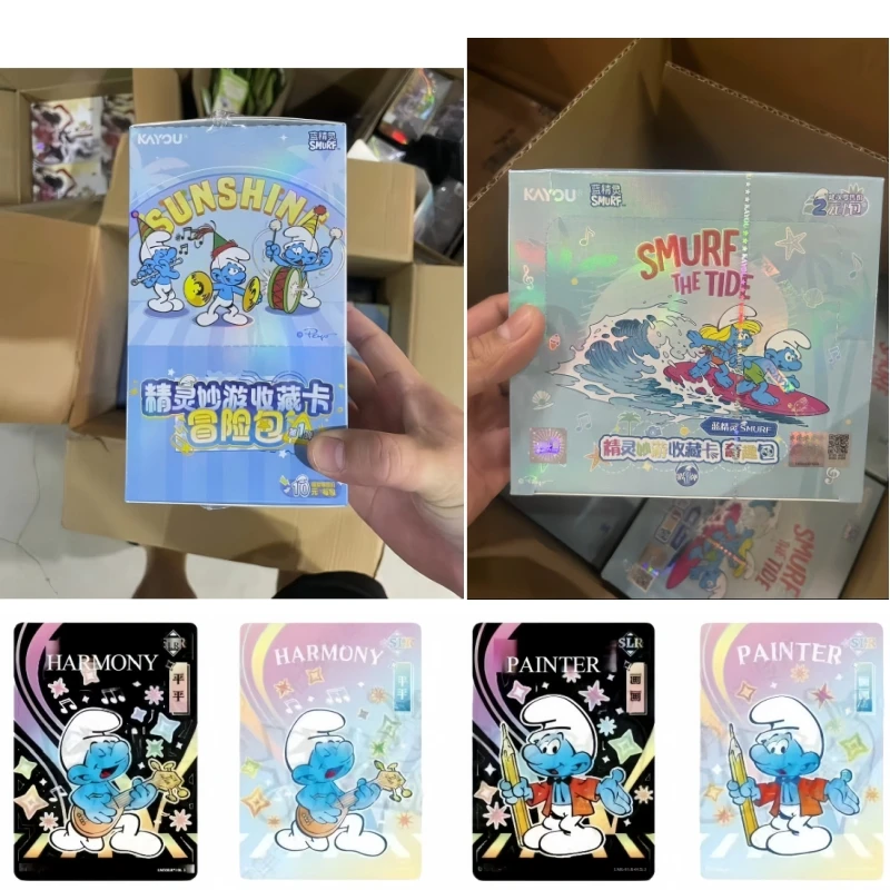 Tarjeta original KAYOU Smurf Sprite Marvelous Series Adventure Pack XR ‌ Tarjetas coleccionables de anime de edición limitada, juguetes para niños, regalos