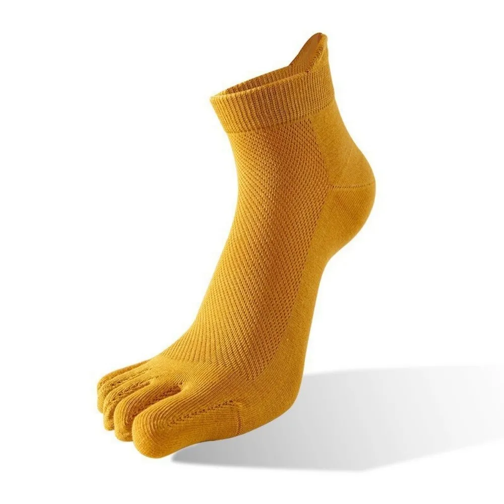 Hosiery Men's Five Finger Socks Mesh Low Cut Odor Resistant Five Toe Socks Cotton Separate Fingers Sports Socks Spring Summer