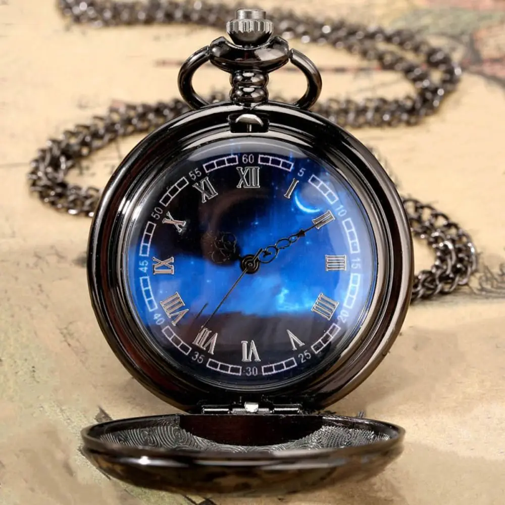 

Hollow Steampunk Pocket Watch Quartz Roman Numerals Flip Pocket Watch With Necklace Chain Decorative Timepiece Pendant Watch