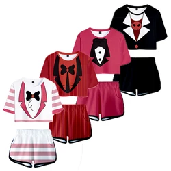 Ainiel Hazbin Cosplay Kostüm Kleidung Tees Hotel Shirt T-shirt Shorts Charlie T Hemd Staub Sport Anzug Shorts Vaddie Running Set