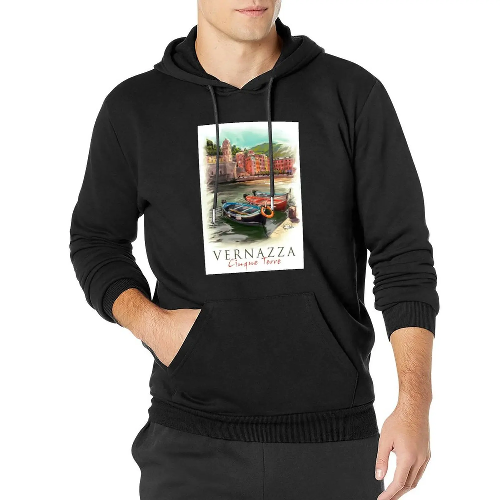 

Vernazza Cinque Terre Pullover Hoodie men wear autumn hoodies for men