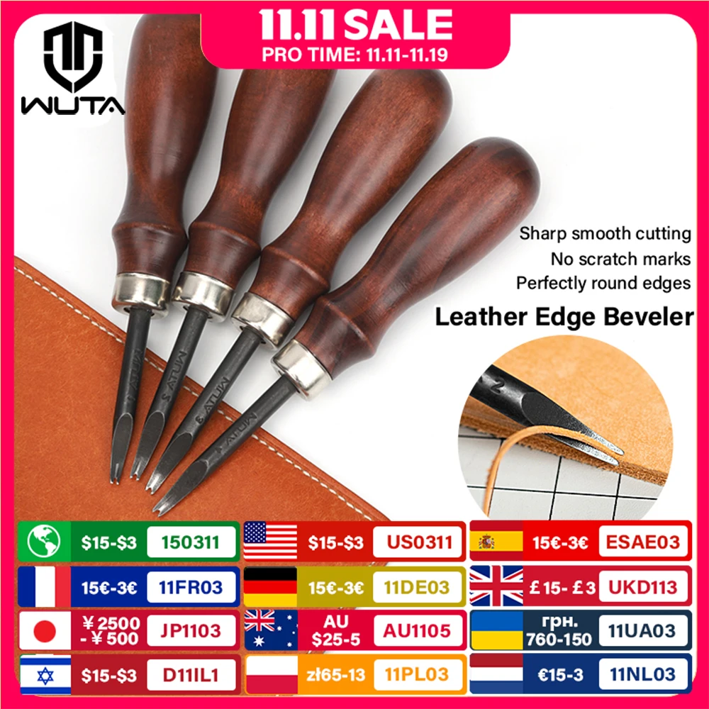 Leather Edge Beveler and Polishing Tools