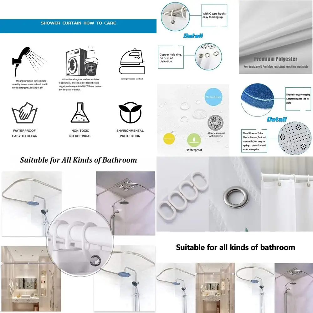 

Cartoon Stitch Bathroom Decor: 72 Shower Curtain, Toilet Seat Cover, Bath Mat & Rugs - Waterproof & Durable Set