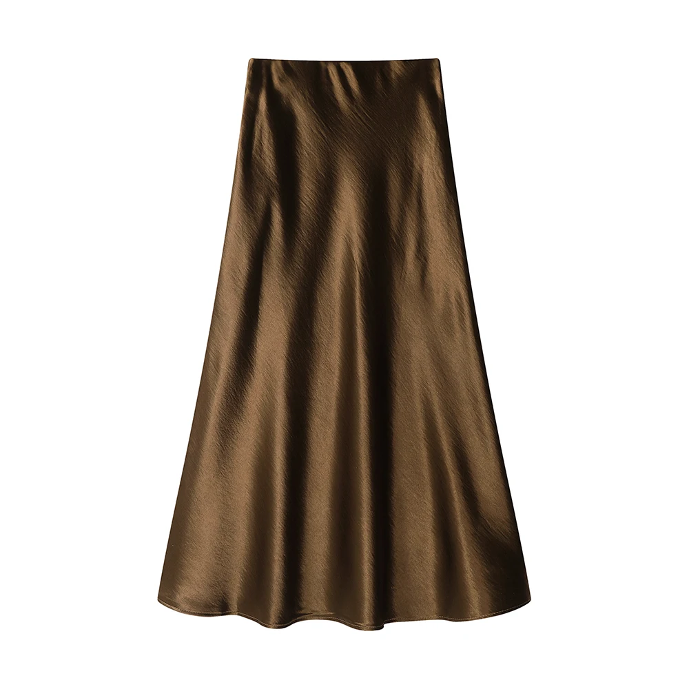 

Ретро шелковая юбка Fi Tail f Sli для похудения, драпированная облегающая юбка трапециевидной формы с запахом и высокой талией, корейский дизайн для поездок на работу